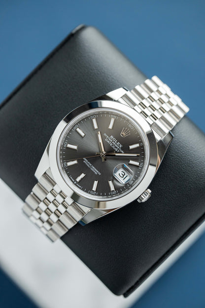 ROLEX DATEJUST 41 RHODIUM DIAL REF: 126300