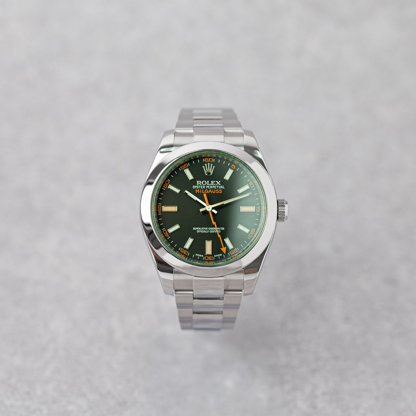 ROLEX MILGAUSS BLACK DIAL REF: 116400GV