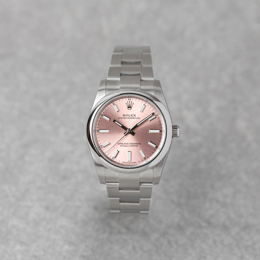 ROLEX OYSTER PERPETUAL 34 - ROSE DIAL - REF: 124200