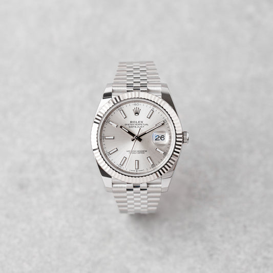 ROLEX DATEJUST 41 SILVER DIAL REF: 126334