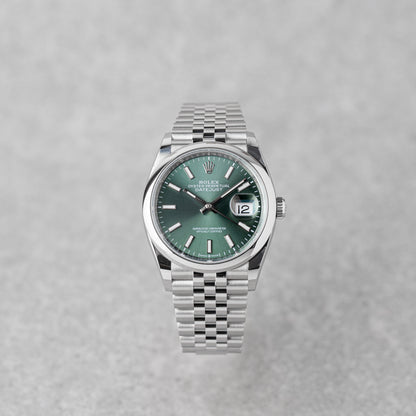 ROLEX DATEJUST 36 GREEN REF: 126200