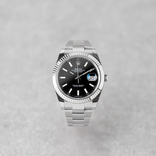 ROLEX DATEJUST 41 BLACK DIAL REF: 126334