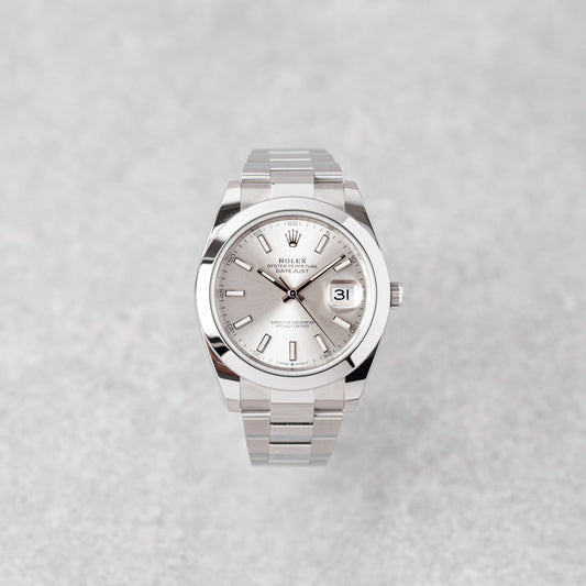 ROLEX DATEJUST 41 SILVER DIAL REF: 126300