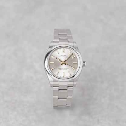 ROLEX OYSTER PERPETUAL 31 SILVER DIAL REF: 277200