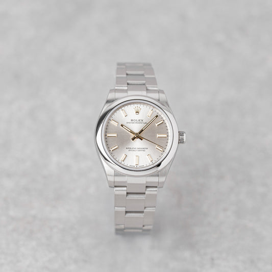 ROLEX OYSTER PERPETUAL 31 SILVER DIAL REF: 277200