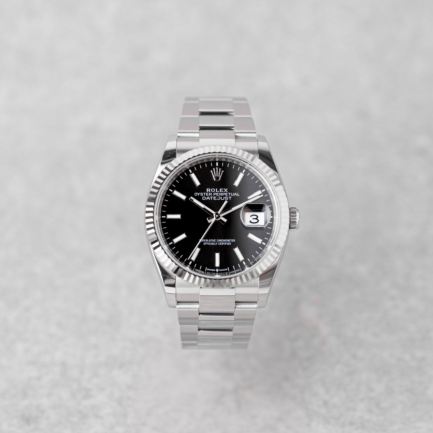 ROLEX DATEJUST 36 BLACK REF: 126234