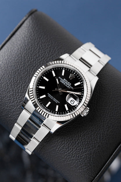 ROLEX DATEJUST 36 BLACK REF: 126234