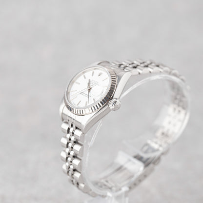 ROLEX LADY-DATEJUST 26 WHITE DIAL REF: 79174