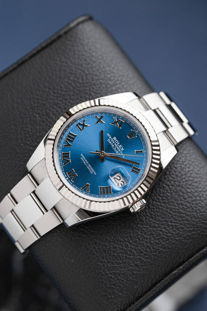 ROLEX DATEJUST 41 AZZURO BLUE DIAL REF: 126334