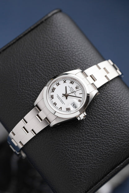 ROLEX LADY-DATEJUST 26 WHITE ROMAN DIAL REF: 79160