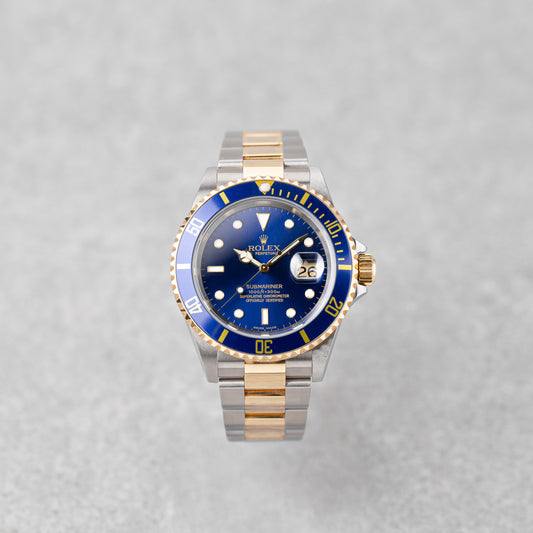 ROLEX SUBMARINER DATE STEEL/GOLD BLUE DIAL REF: 16613LB