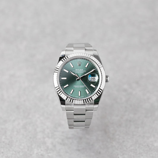 ROLEX DATEJUST 41 GREEN DIAL REF: 126334