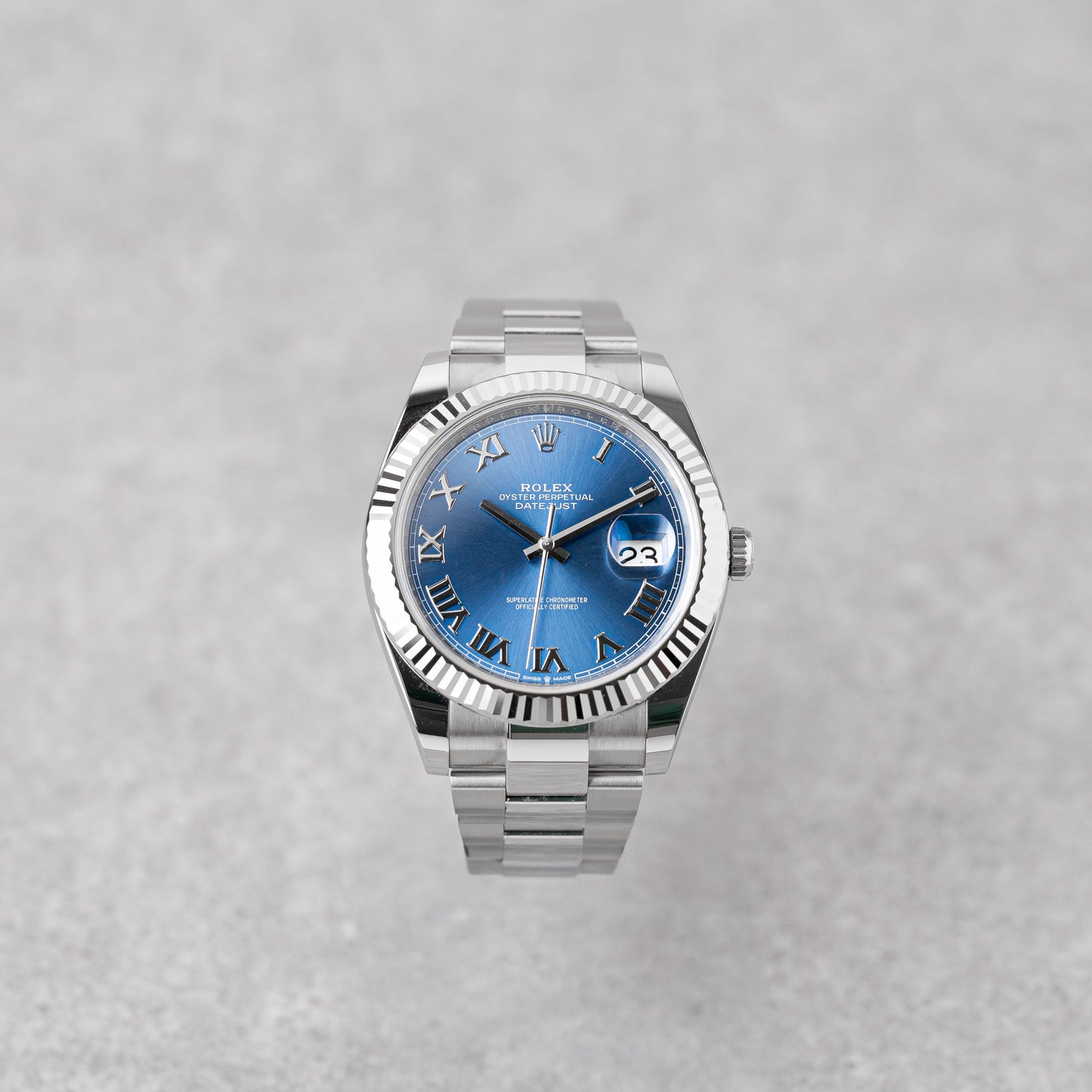 ROLEX DATEJUST 41 AZZURO BLUE DIAL REF: 126334