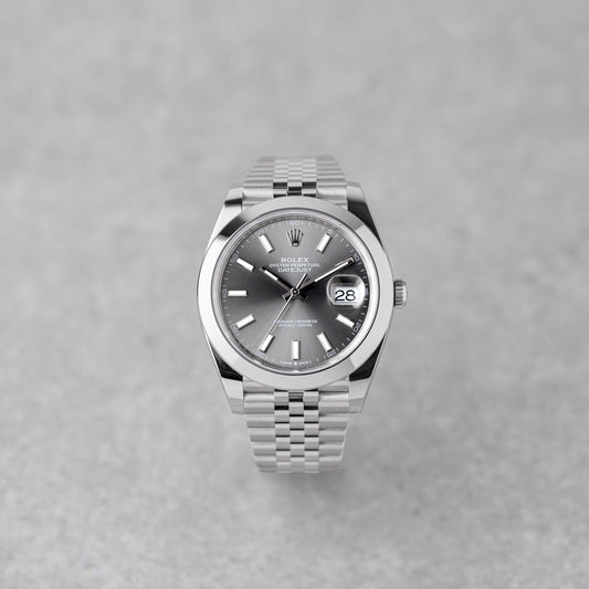 ROLEX DATEJUST 41 RHODIUM DIAL REF: 126300